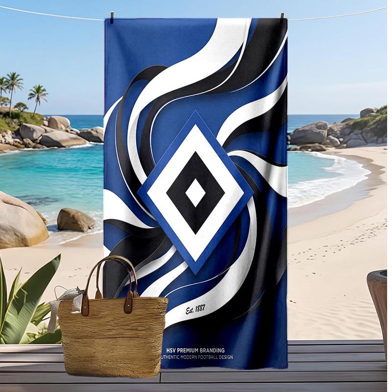 Asciugamano da Spiaggia con Stampa Calcio Hamburger SV, Asciugamano Grande Morbido ad Asciugatura Rapida per Spiaggia Campeggio Nuoto