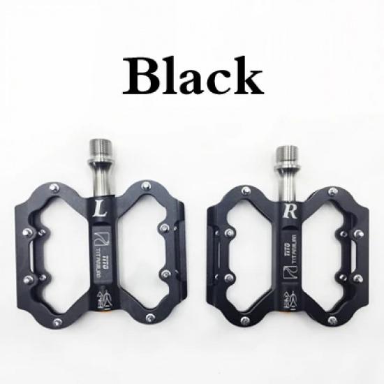 

TiTo Titanium Ultralight Pedal Bicycle Pedal Titanium Alloy Axis Bike Pedals MTB Cycling Titanium Bike 1 Pair Titanium Pedal чёрный