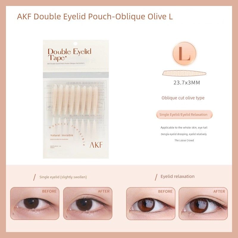 

Cheng Shi an Invisible Traceless Lace Oblique Cut Double Eyelid Stickers Beveled Olive Type L 128 Stickers (Bag)