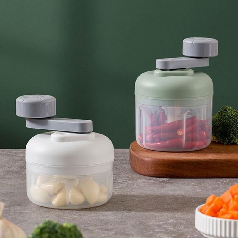 Tragbare Knoblauchpresse Handkurbel Kleine Knoblauchreibe Effizienter Tragbarer Knoblauchhacker Geschenk für Kochbegeisterte