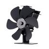 6 Blades Stove Fan Heat Powered  Eco Quiet Black Log Wood Burner Fireplace Fan Winter Warmer Home Efficient Heat Distribution