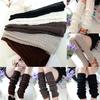 Womens Winter Knit Crochet Knitted Leg Warmers Legging Boot Cover