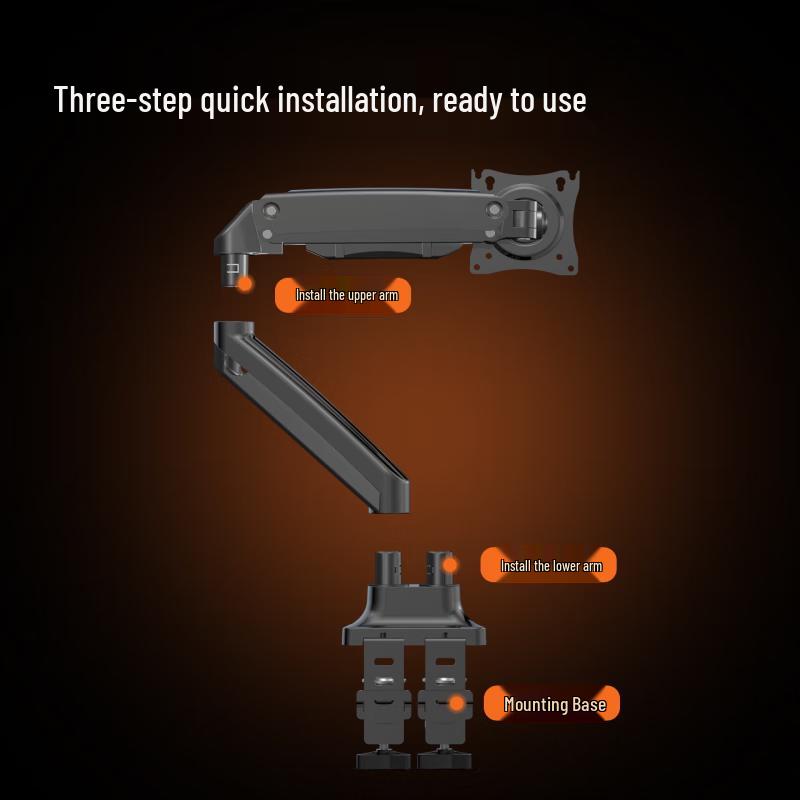 Dual Monitor Arm Desk Mount with Laptop Tray