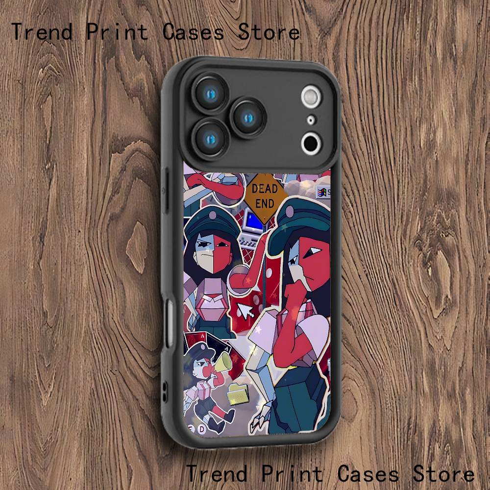 Ena Animated Phone Case For iPhone 17,16,15,14,13,12,11,Pro,Max,Plus,X,XS,SE4,E,Mini Black Thickened border Case