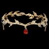 Leaves Shape Forehead Chain Rhinestone Forehead Ornaments Sweet Bride Tiara  Wedding