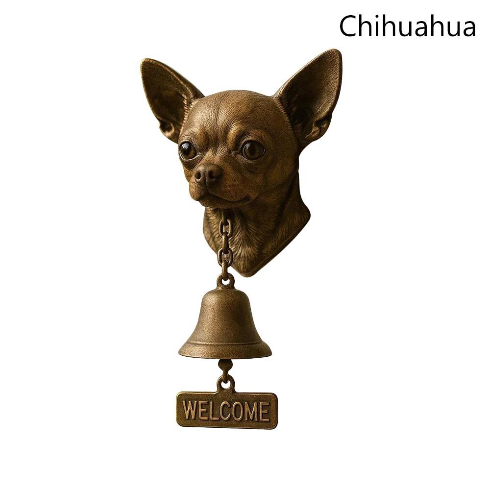 

Resin+Metal Welcome Doorbell Loud Ringing Weatherproof Front Door Chime Bell Hanging Decorations Wall Mount Entry Wall Decor