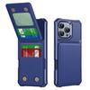 ZM11 For iPhone 16 Pro Max Case Card Slot Kickstand PU+TPU Phone Cover