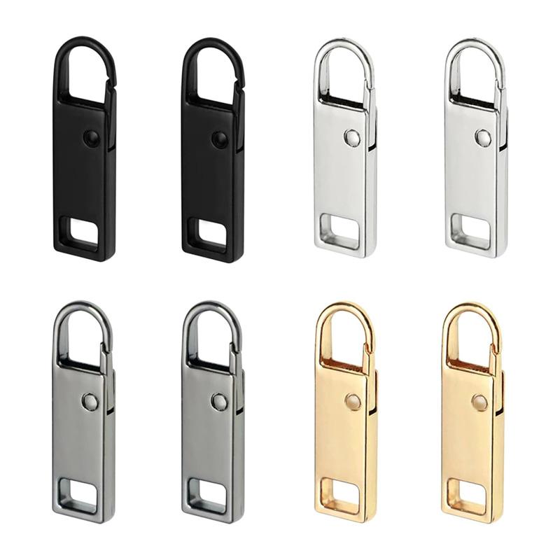 12Pcs Detachable Zipper Repair Set 4Colors Metal Zipper Pull Replacement Instant Fix Zipper Repair Kit Spare Zipper Pulls Set