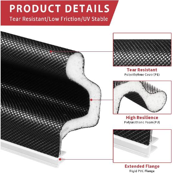 26 Feet Long Reach Weather Stripping Door Seal, V-Shaped Replacement Door Seal Strip Foam Kerf Weather Stripping for Doors Frame Card Slot Door