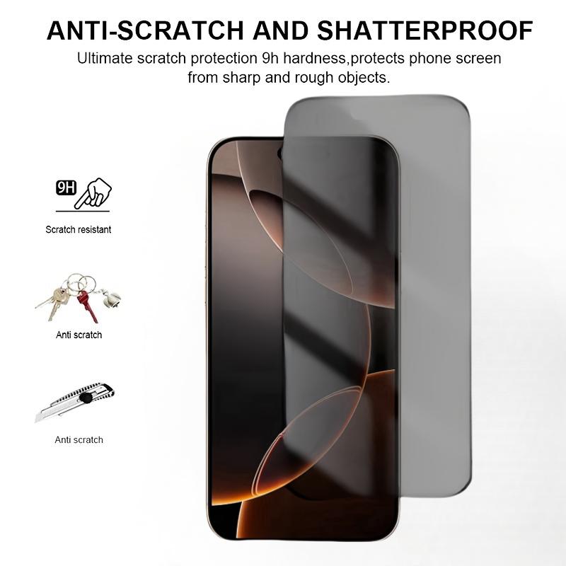 4 Stück Sichtschutz-Tempered Glass für iPhone 16 Pro Max 16Pro 16Plus Bruchschutz Displayschutzfolie für iPhone 15ProMax 16ProMax