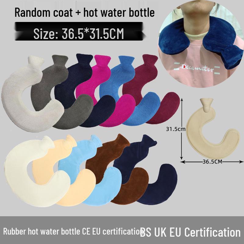 Explosion-Proof Hot Water Bottle: Rubber Design for Stomach and Feet, Long-Lasting Warmth