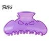 High Elasticity Spring Hair Claw, Translucent Jelly Texture Shark Hair Clip, Pumpkin-Bat Halloween Design Back Head Hair Claw for Daily Wear
