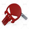 1 Pc Big Size 3D Metal Skull Totem Grill Emblem Punisher Skull Badge Front Hood Stickers Universal Car Body Decoration Stickers