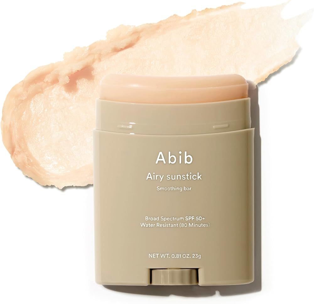 ABIB Airy Sunstick Smoothing Bar 23g / Reef-safe and Waterproof Formula, Semi-matte Finish, Moisturizing, Korean Cosmetics, Kbeauty