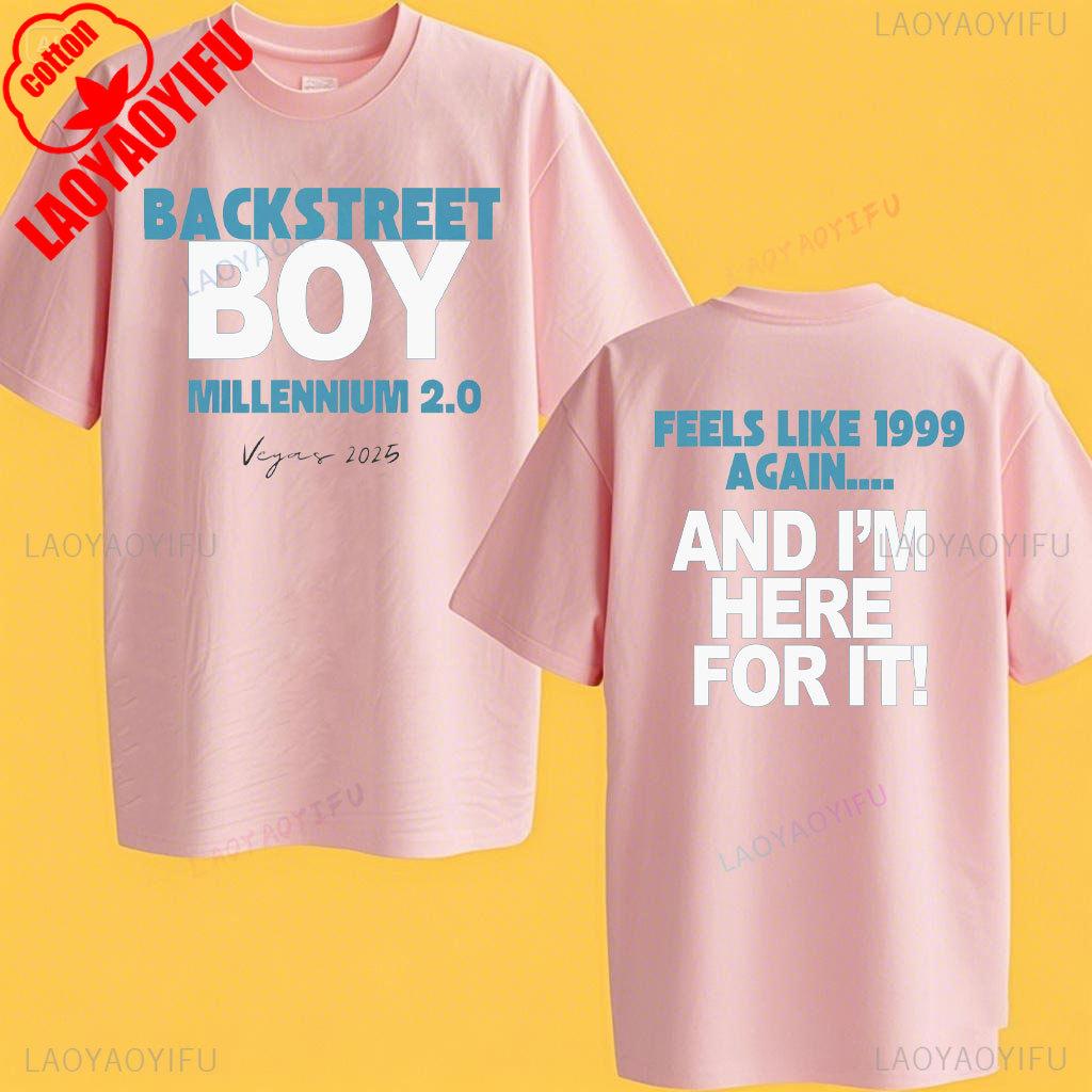 Männer Frauen Shirts Backstreet Boys Millennium T-Shirt Ich war dabei Konzert-T-Shirt Unisex Baumwoll-T-Shirt Vegas 1999 Vintage Shirts Tops