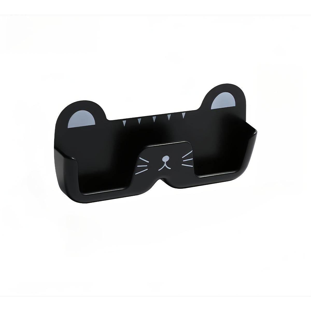 

Wall Mounted Glasses Storage Box, Suitable for Bedside, Bathroom, Living Room, and Cabinet Use. Non Perforated Eyeglass Holder Storage Case 1PCS чорний