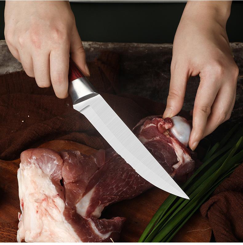 Chef Knives Sets Stainless Steel Slaughter House Boning Knife Butcher Knife Sharp Slicing Knife