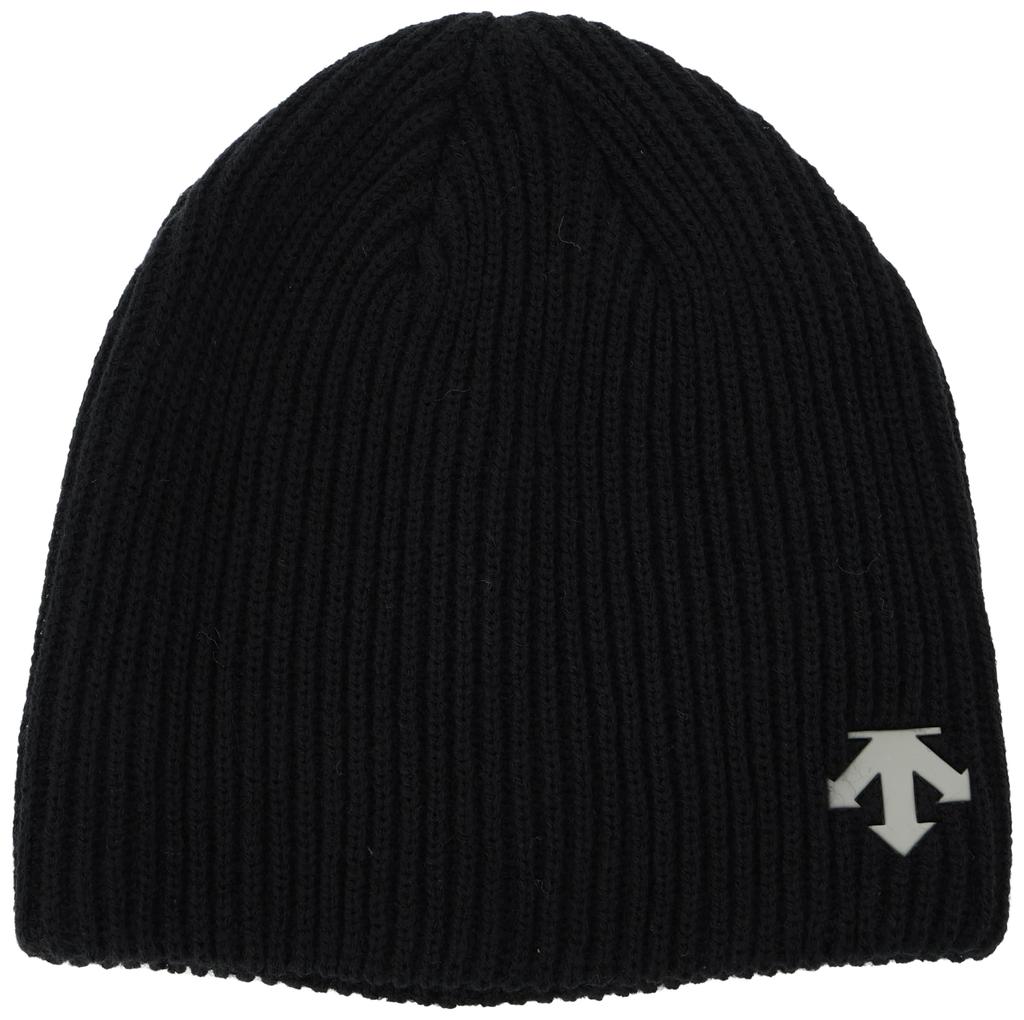 DESCENTE KNIT Ribbed Cold Weather DWBWJC61 BLK CAP, Warm, Sweat-Wicking, Quick-Drying, Antibacterial, Odor-Resistant, Style, Protection, Men's,