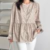 New Arrivals Open Run Women Puff Sleeve Dot Lace Blouse