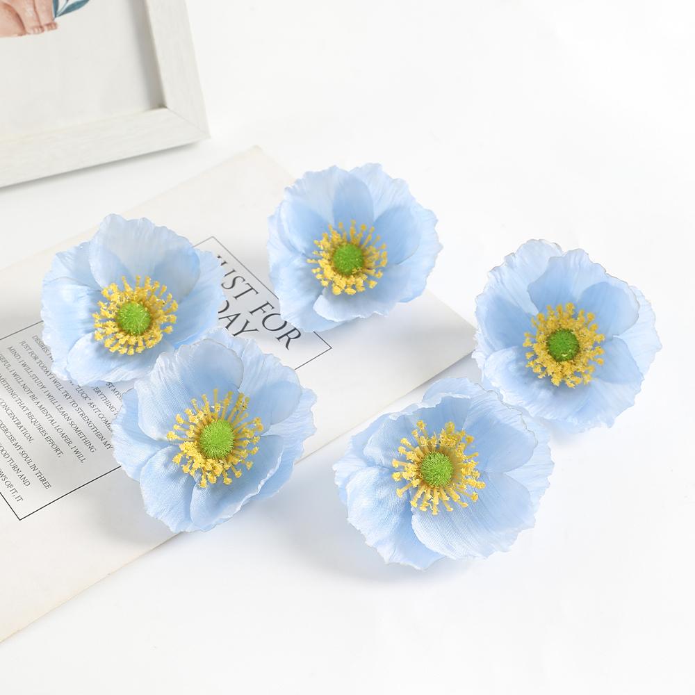 5/10/20Pieces Of Artificial Flower Head For Christmas Home Decoration Room Garden Wedding Decor DIY Gift Box Wreath Accessories