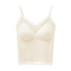 Women Romantic Lace Camisole Top With Built In Bra Pads Slim Fit Inner Wear