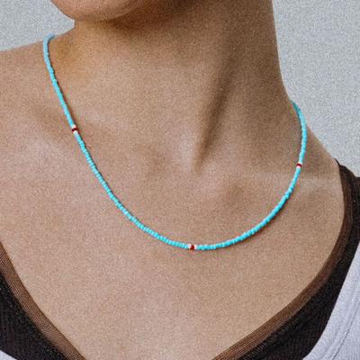 SCALETTO WS005 Sky Blue Bead Necklace