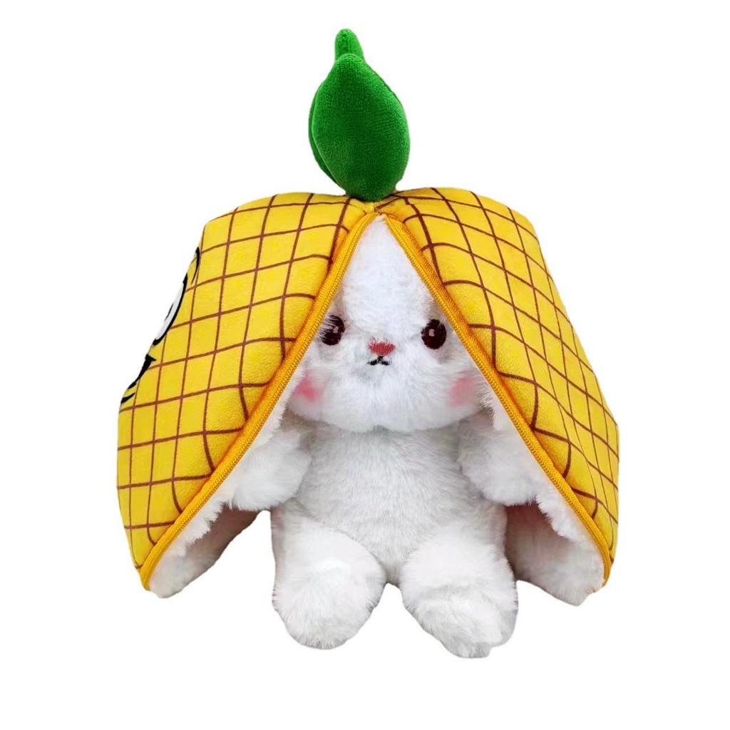 Cute Strawberry Bunny Plush Toy Soft And Fluffy Stuffed Animal For Kids And Girls