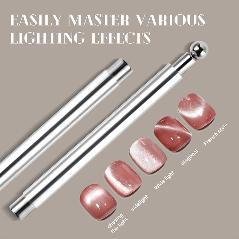 Double-End Cat'S Eye Nail Magnetic Stick Glossy With Steel Balls 8/10Mm Super Strong Gel Polish Magnetic Manicure Tools