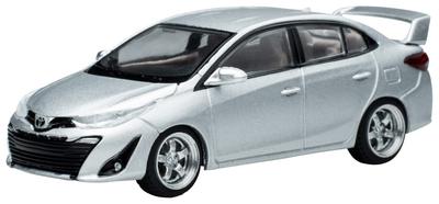 POP RACE Toyota GR VIOS SILVER Finished Product 1/64