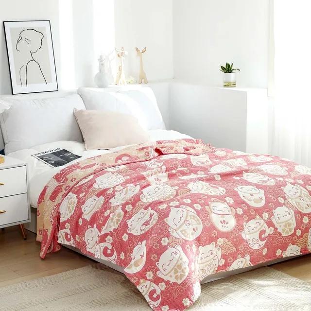 Noua pătură nordică pentru petrecerea timpului liber și cuverturi de vară, moale, cu aer condiționat, din tifon de bumbac, prosop de canapea, husă de pat boho, dimensiune King