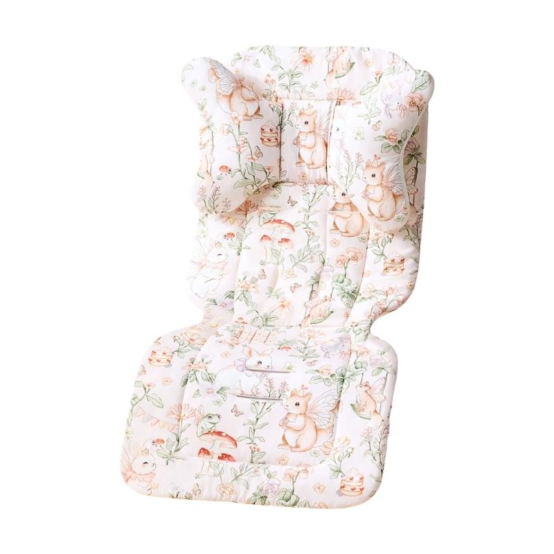 Breathable Pram Seat Pad Mattress Strollers Seat Liner with Pillow and Handrail Pad Strollers Pad Baby Pushchair Cushion