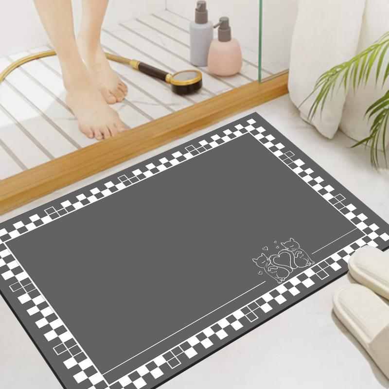Diatom Mud Bathroom Mat: Soft, Absorbent, Non-Slip, Quick-Drying Custom Foot Mat