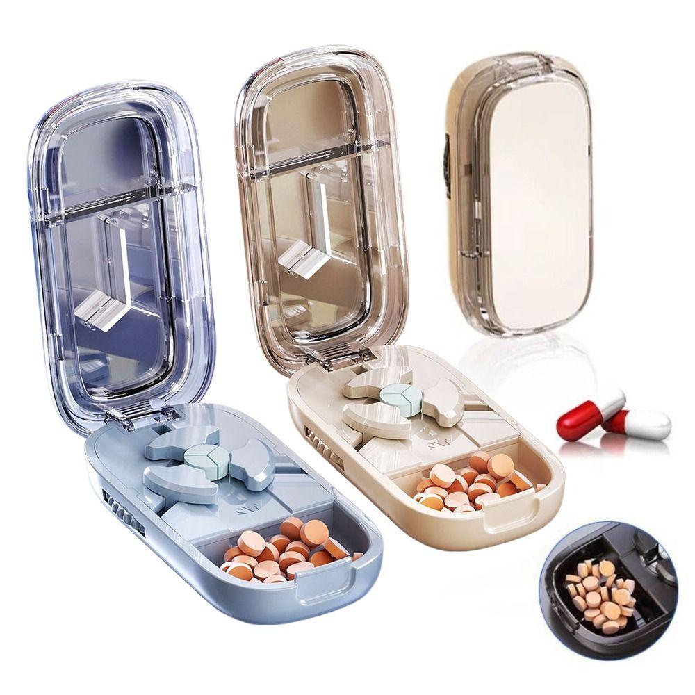 Divider Organizer Three Part Pill Cutter Dustproof Medicine Pill Cutter  for Small or Large Pills