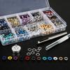 Metal Eyelets, 600Pcs 12 Colors 3/16 Inch Metal Grommets Kit, Multi-Color Grommets Kit, Metal Eyelets Set with 3 Pieces Installation Tool and Storage