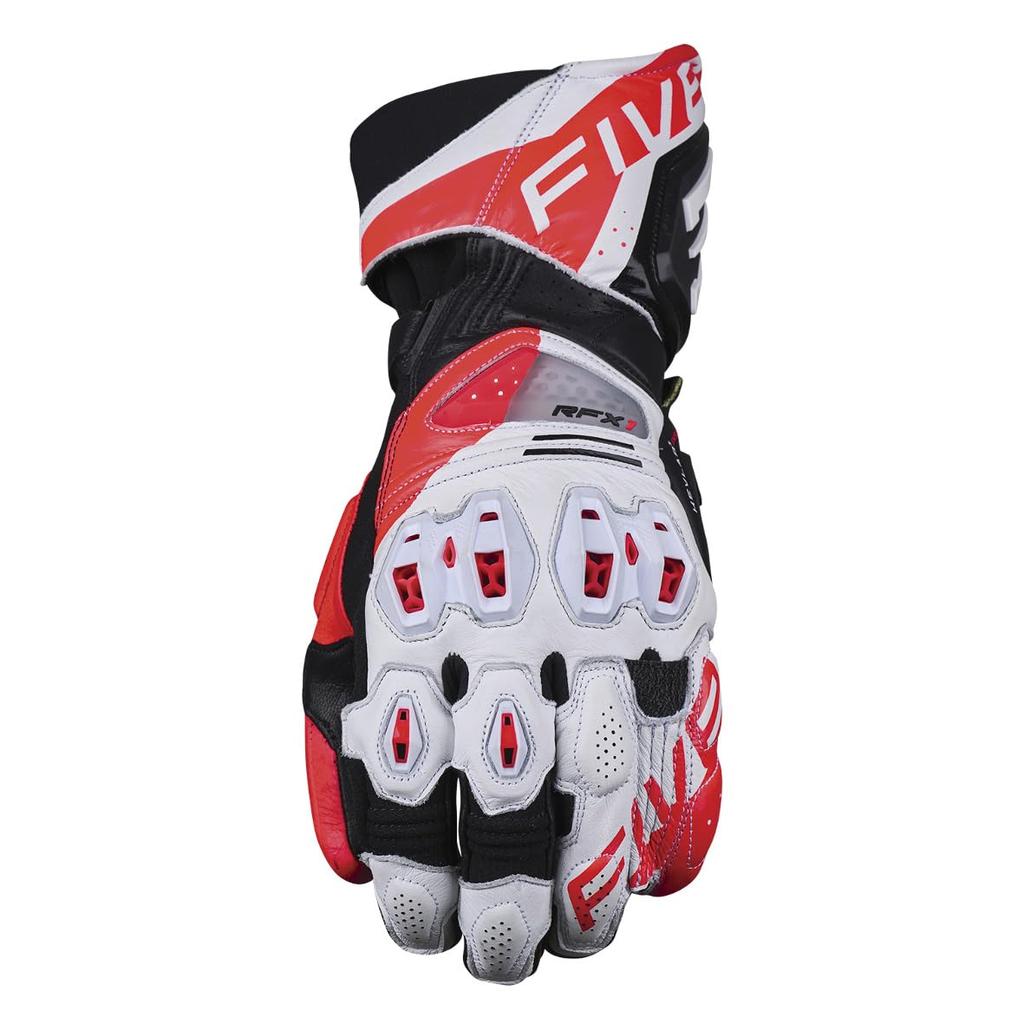 FIVE Motorcycle Gloves Red L RFX1 EVO White/Flow Size