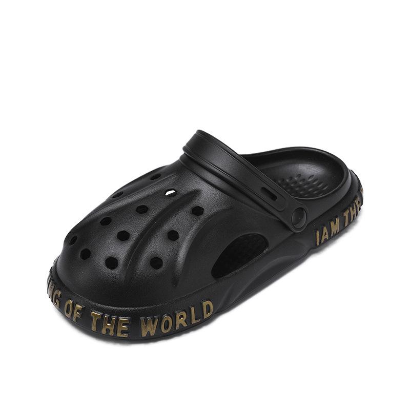 Hole Shoes Men'S Non-Slip Beach Sandals Outdoor Casual Thick-Soled Slippers Men'S