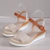 Women's Sandals Peep Toe Heels Sandals Summer Wedges Shoes Woman Low Platform Heeled Sandalias Mujer Summer Shoes Women Footwear