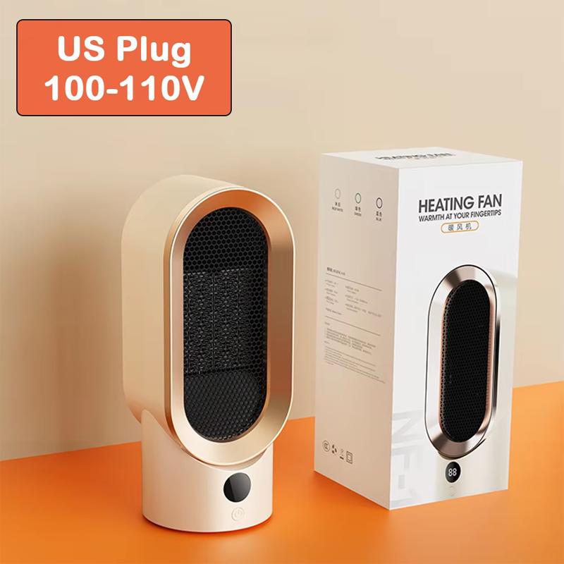 

New High Power European and American Standard Desktop Heater Ceramic PTC Household Foot Warmer Electric Heater