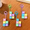 Creative DIY Assembly Keys Mechanical Keyboard Toy Keychain Cute Macaron EDC Keyboard Pendant Decompression Toys Holiday Gifts