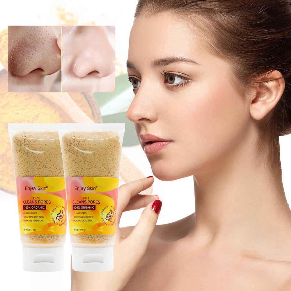 Gommage Facial au Curcuma pour le Visage, Exfoliant Doux pour Éliminer les Cellules Mortes de la Peau