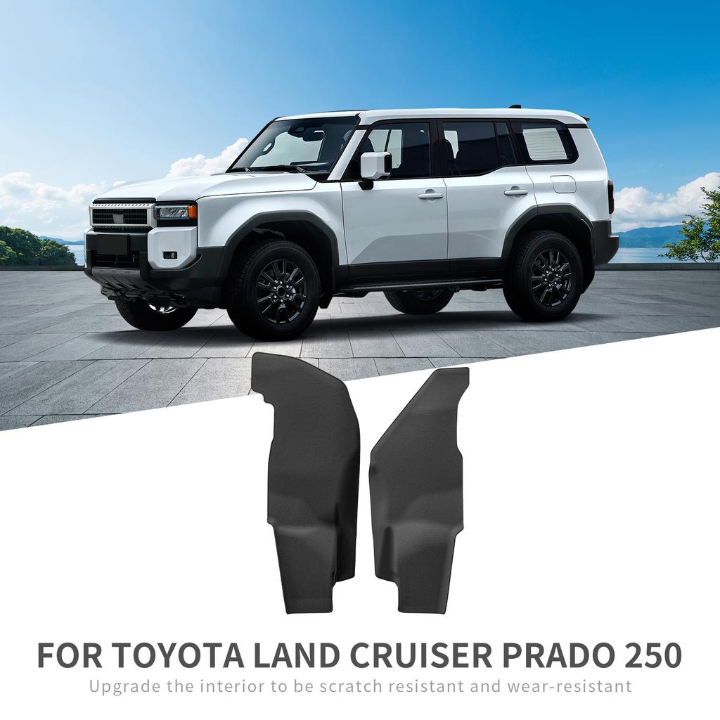 For Toyota Land Cruiser Prado 250 LC250 J250 2024 2025 Center Console Side Anti-Kick Mat TPE Dirt Protector Cover Pad Black