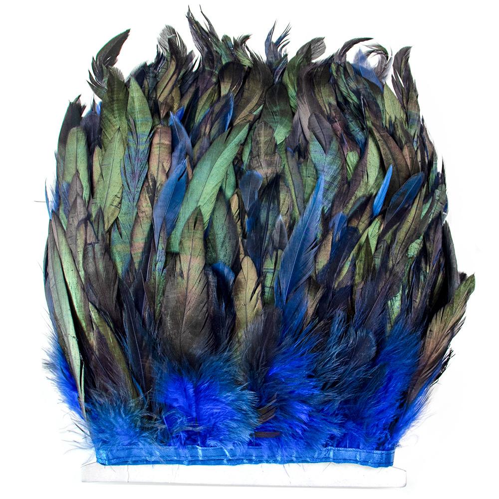 1Meters Fluffy Rooster Feathers Trims Fringe 10-18CM Chicken Feather Trim for Crafts Ribbon Plumas Wedding Clothing Decoration