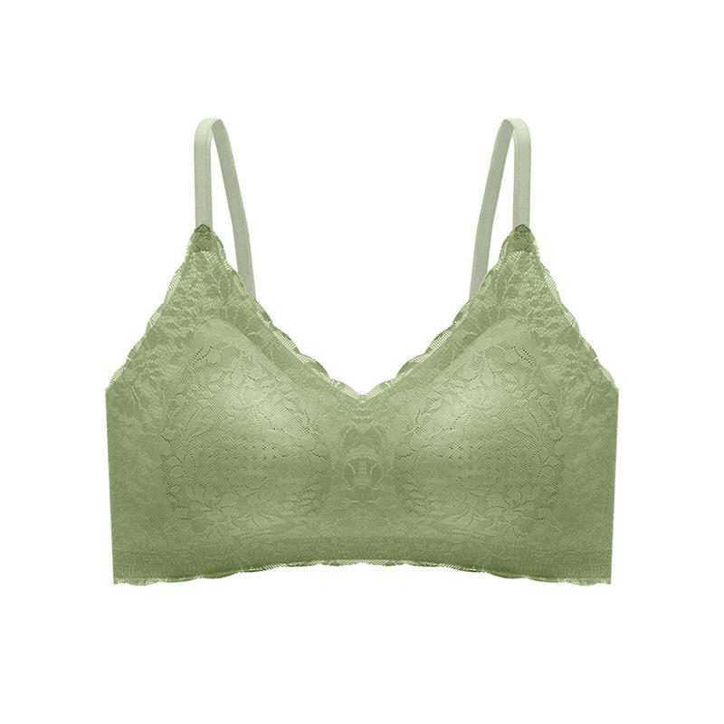 

Yves Little Dolphin Lace Gathering Breathable Bra with Light, Soft Thin Straps M (80-110 lbs) 70ABCD 7BC