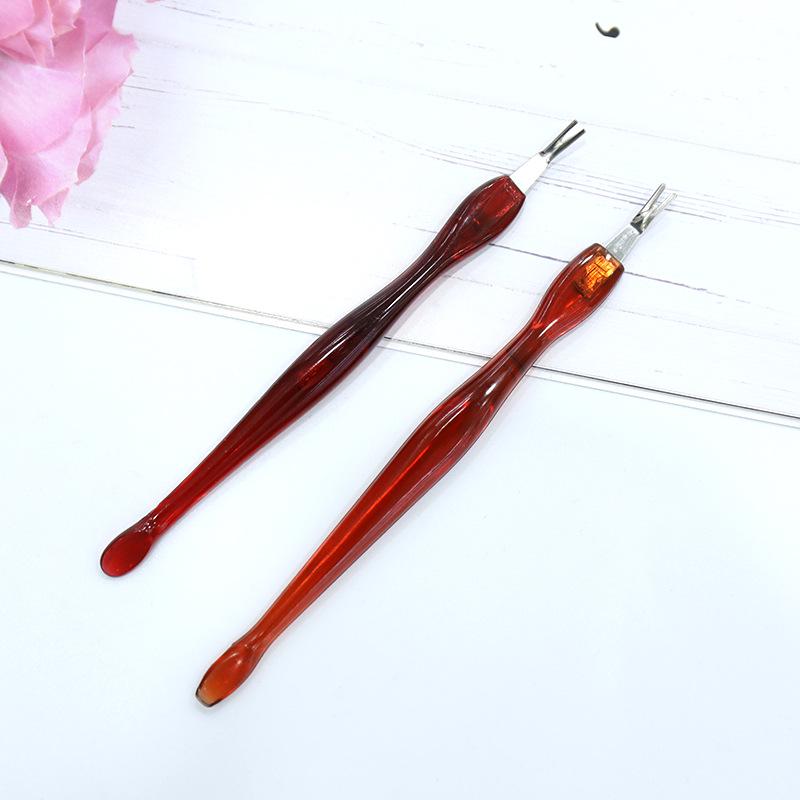 Nail Art Cuticle Remover Tool: Deep V Fork for Dead Skin and Manicure