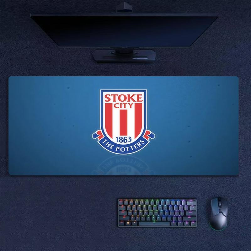 Stoke City F.C Print  Cushion Non-slip Laptop Tablet Big Mousepad XXL Mat Mini PC Playmat With Lock edge