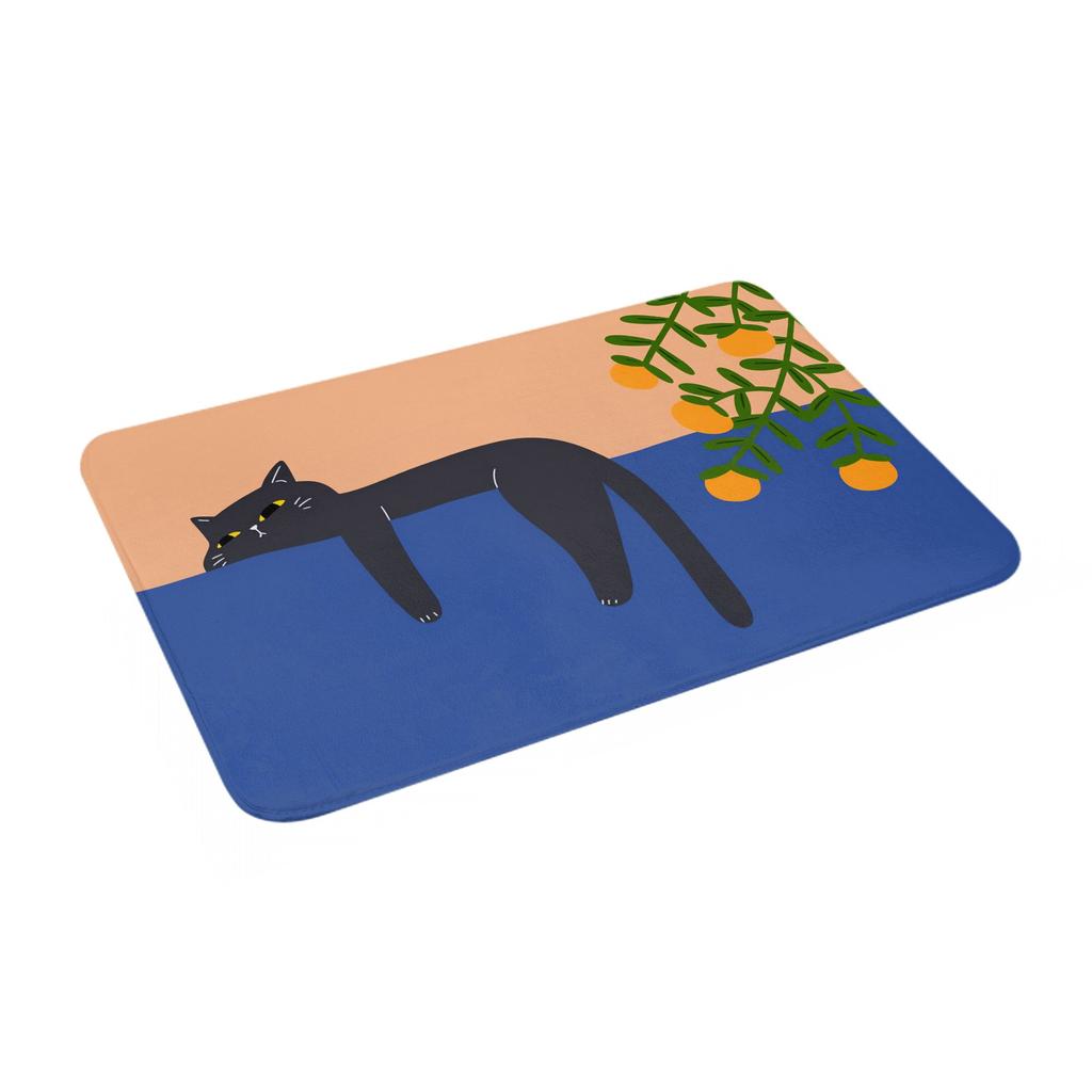 Funny Cute Cartoon Cat Welcome Floor Door Kitchen Bath Mat Anti-Slip Outdoor Doormat Bedroom Balcony Entrance Rug Carpet Footpad