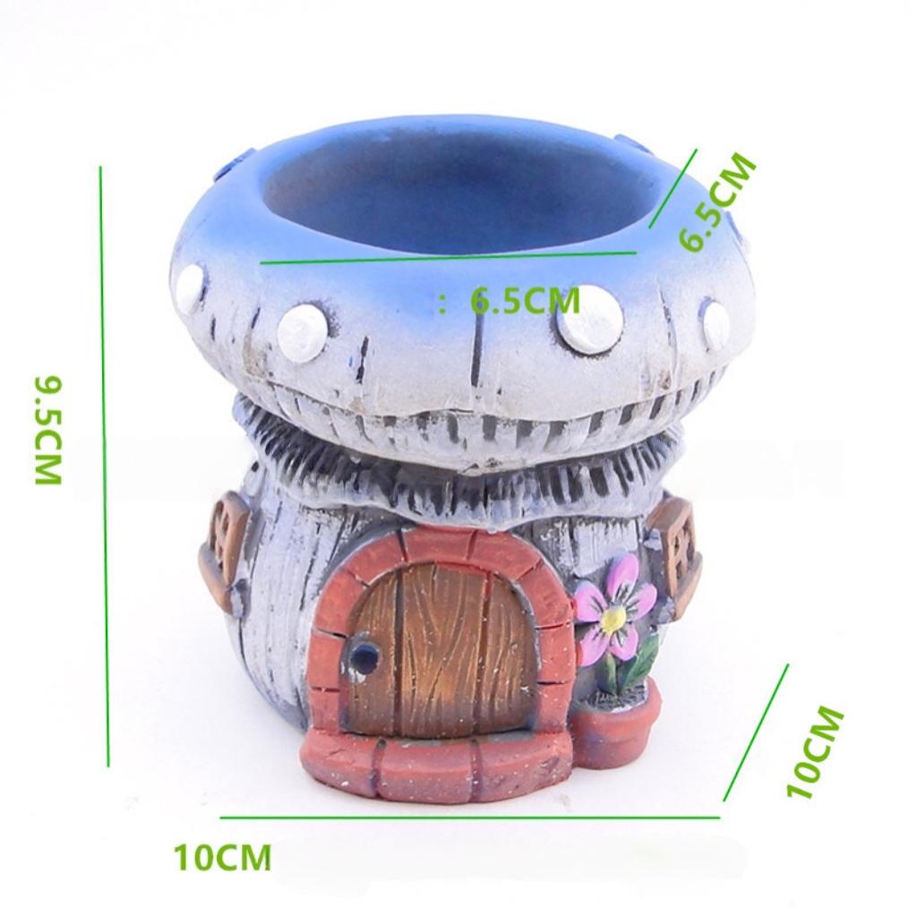 

Original Mushroom Shape Cement Succulent Planter Mini Garden for Office Desk Home Decor Balcony Creative Gift for Plant Lovers 10x10x9.5cm