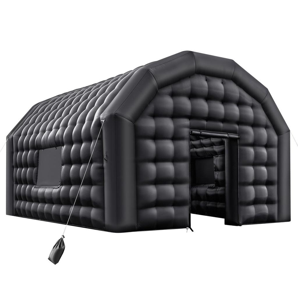 Inflatable Nightclub, 5.4 X 5 X 4.2 M Inflatable Party Tent with 680W Blower & Sandbag, Ventilated Blow Up Night Club with 2 Windows, Air Cube House