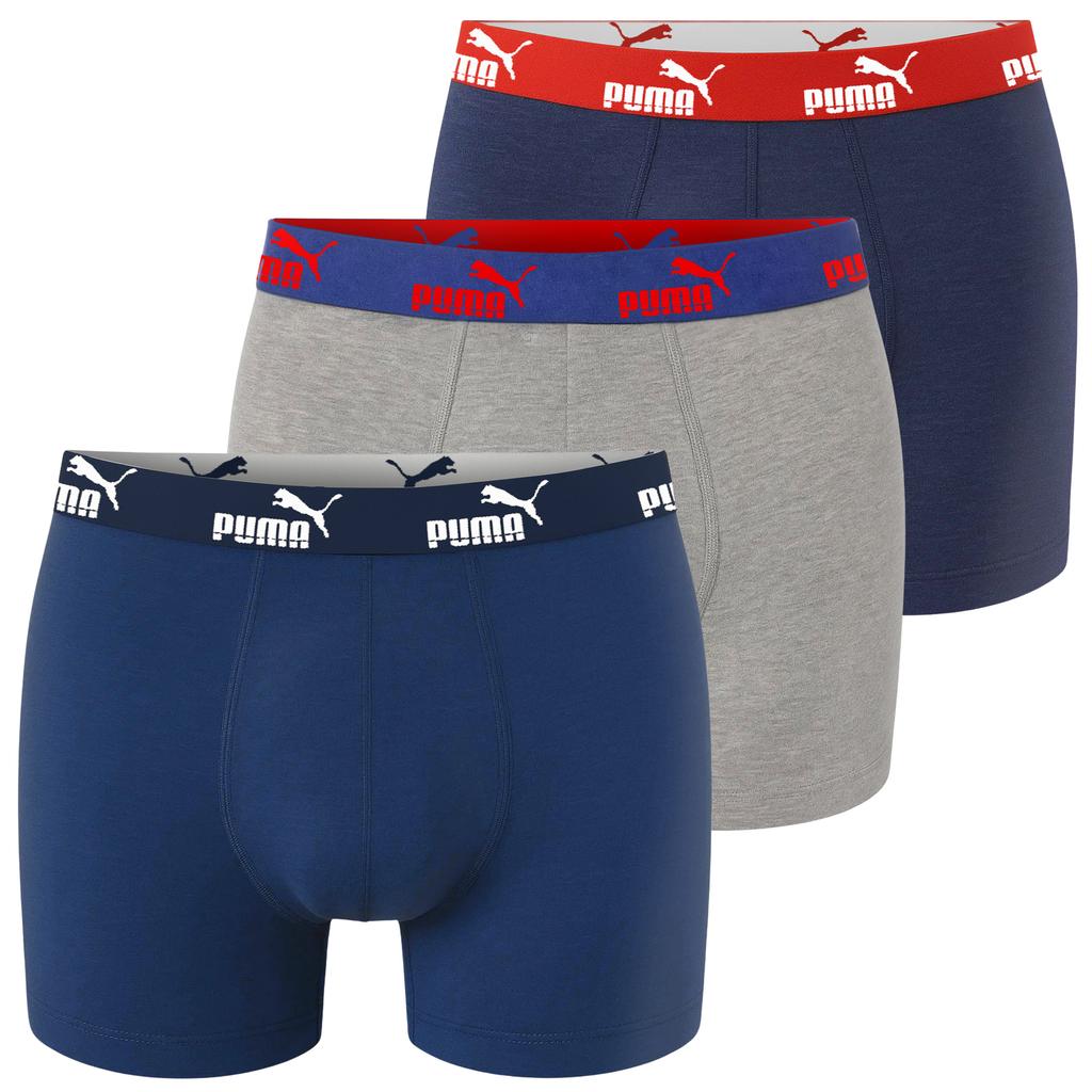Puma Bokserki Męskie 6 Sztuk Majtki Bawełna Khaki Navy Mix