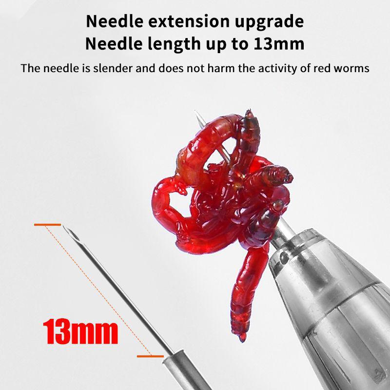 Пристрій для насаджування живих наживок Пристрій для зв'язування червоних черв'яків Пристрій для насаджування наживок Ручка для нанизування дощових черв'яків та червоних черв'яків Рибальський аксесуар